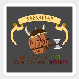 Barbarian D12 dice Sticker